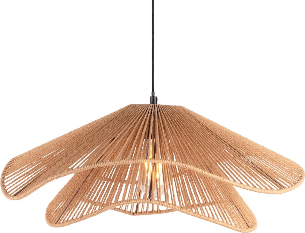 Lampa do jadalni nad stół SOMBRERA, klosz z plecionki, Ø 60 cm