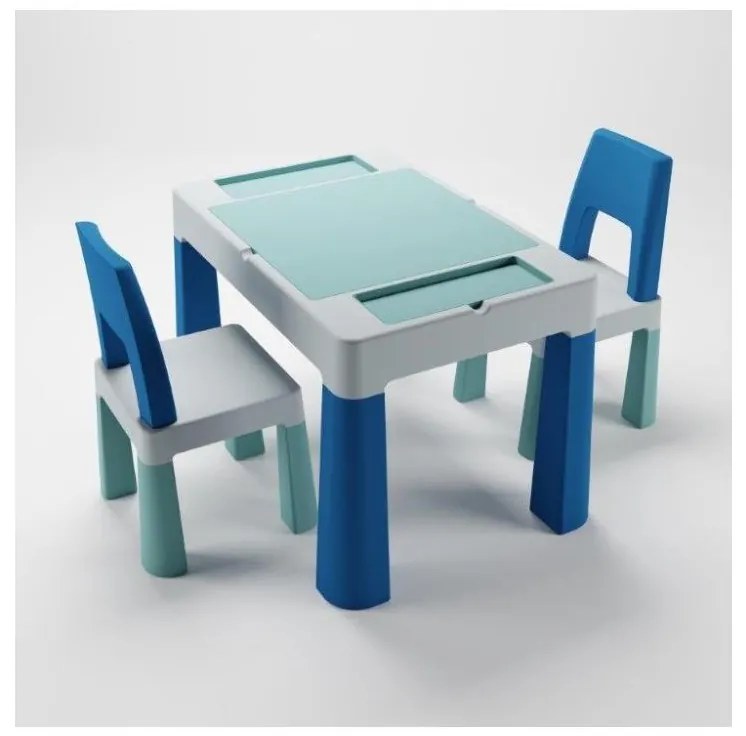 TEGA BABY - Stolik dziecięcy z krzesełkami, turkusowy/niebieski/biały