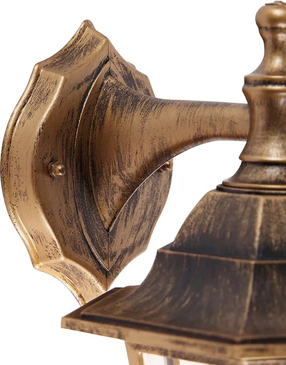 Antyczna lampa ścienna zewnętrzna złota IP44 - New Haven