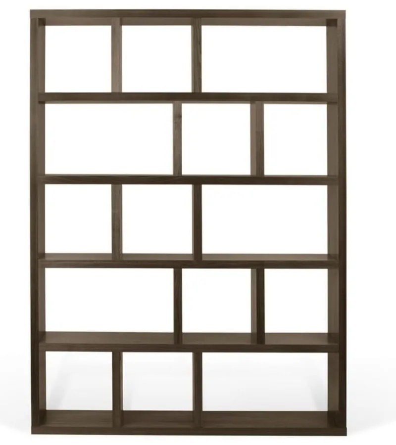 Brązowy regał w dekorze orzecha 150x198 cm Berlin – TemaHome