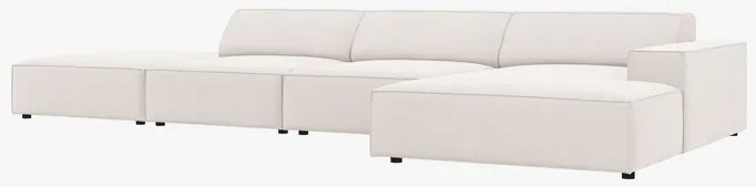 OUTLET Narożnik prawostronny, sofa narożna 341/166/70 beż tkanina strukturalna Jodie od Micadoni