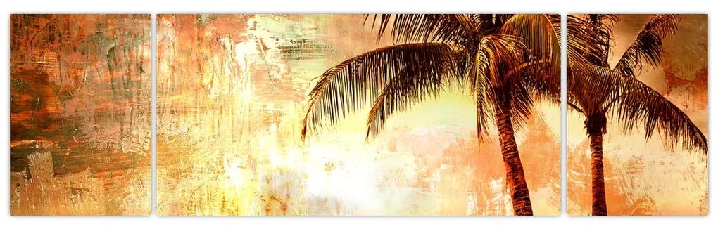 Obraz - Palmy na plaży (170x50 cm)