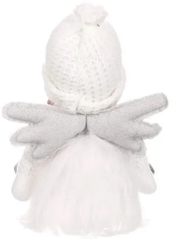 Dekoracja świąteczna Anioł z sercem, wys. 41 cm, biały