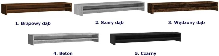 Podwójna półka na biurko beton H2-D31