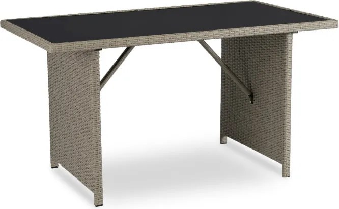 Zestaw Mebli Ogrodowych COLORADO Beżowy Sofa Pufy Stolik Tarasowy Technorattan Nowoczesny