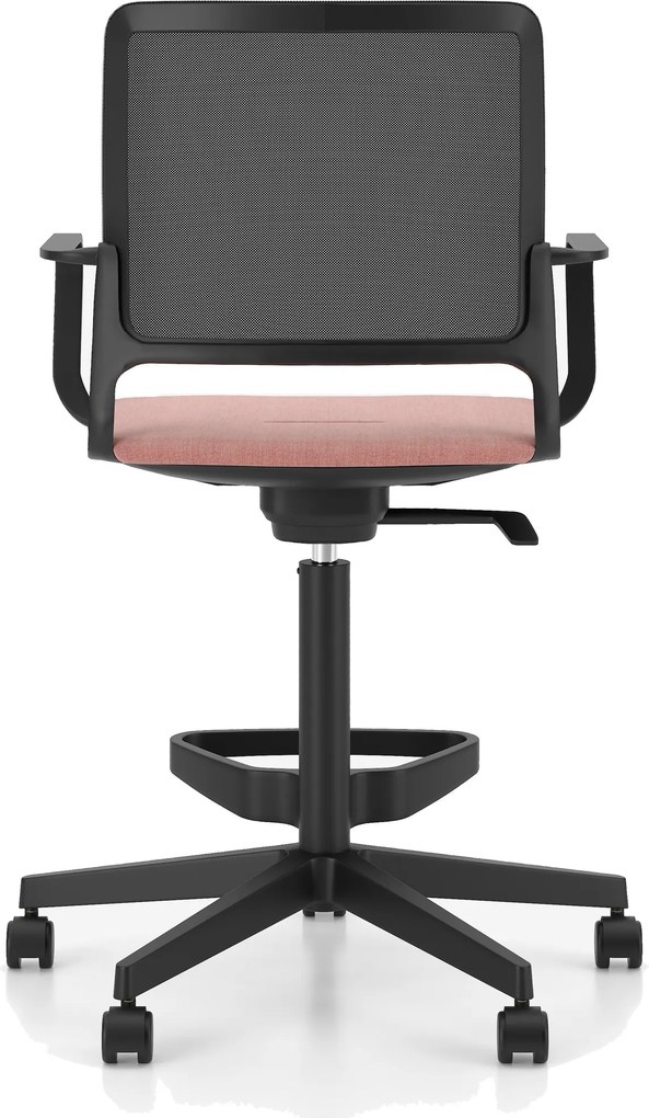 Obrotowy hoker do biura z siatkowym oparciem Xilium Counter Swivel Chair Mesh