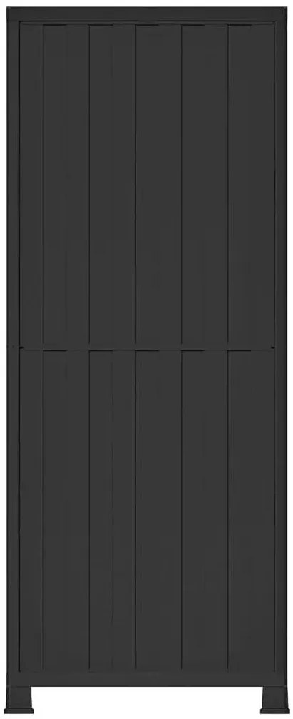 Szara dwudrzwiowa szafa gospodarcza A9-N05