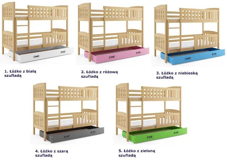 Piętrowe łóżko dla dzieci 90x200 N7-C93