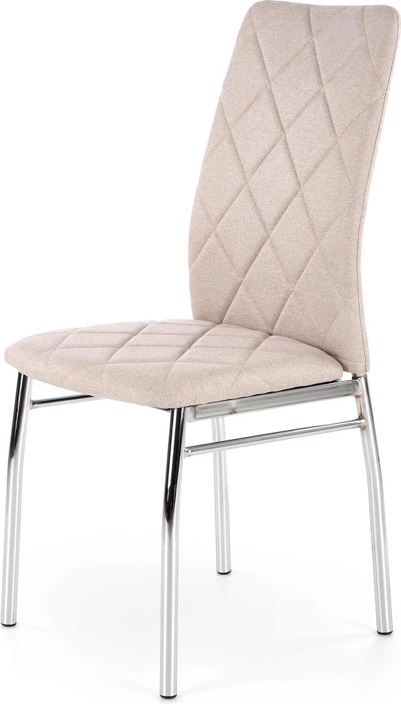 Tapicerowane krzesło do jadalni na metalowych nogach K309 Halmar