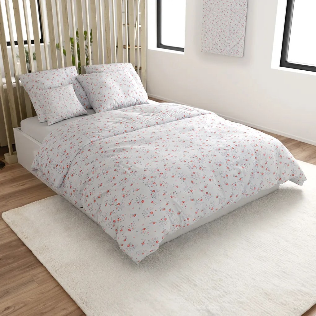 PrzytulneMieszkanie.pl PrzytulneMieszkanie.pl Pościel z mikrowłókna FLORINE kremowa Rozmiar pościeli: 70 x 80 cm | 140 x 200 cm