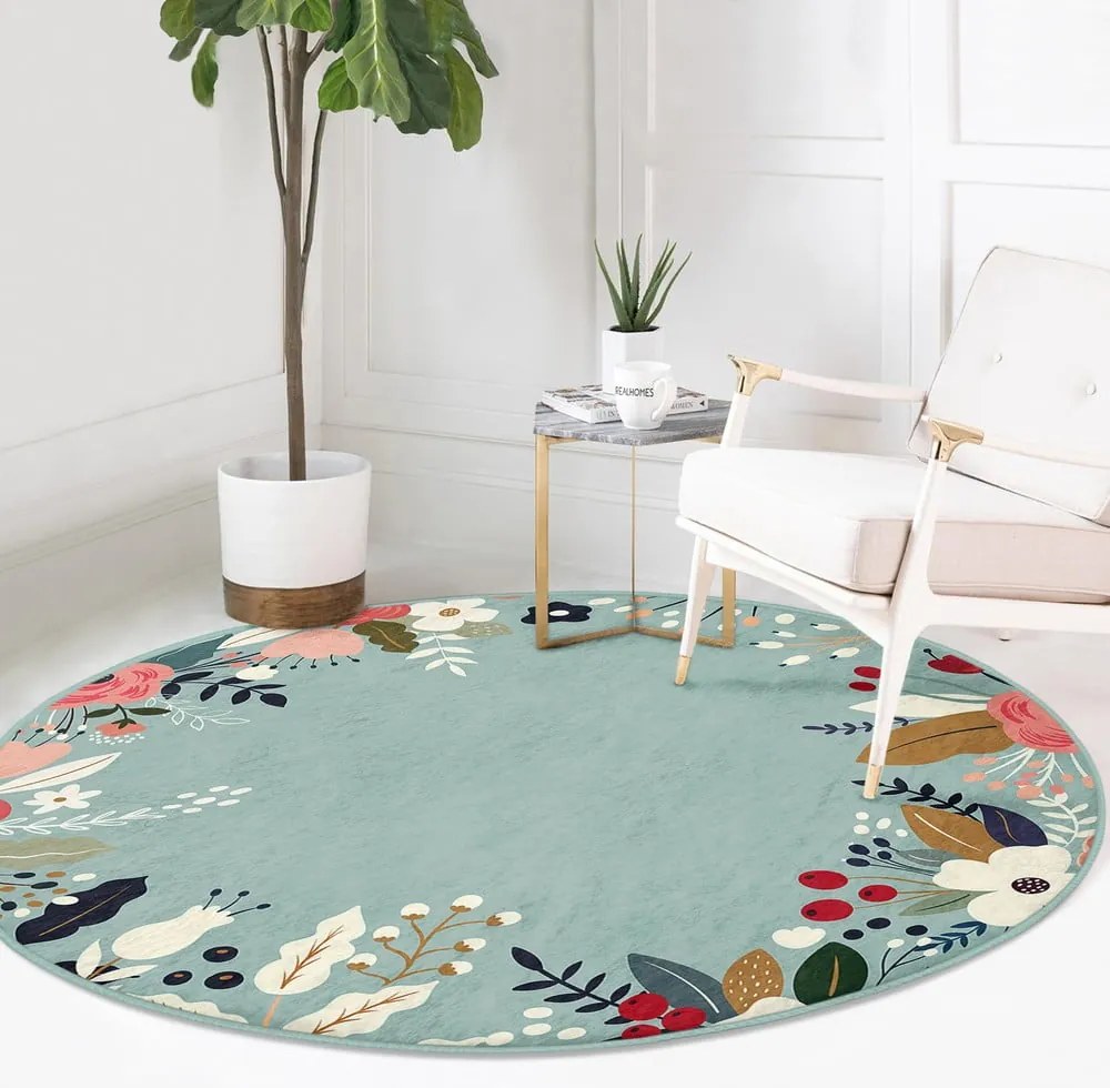 Okrągły dywan odpowiedni do prania i robotów sprzątających ø 120 cm Comfort – Mila Home