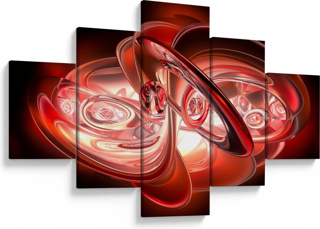 Obraz - czerwone kształty (125x70 cm)