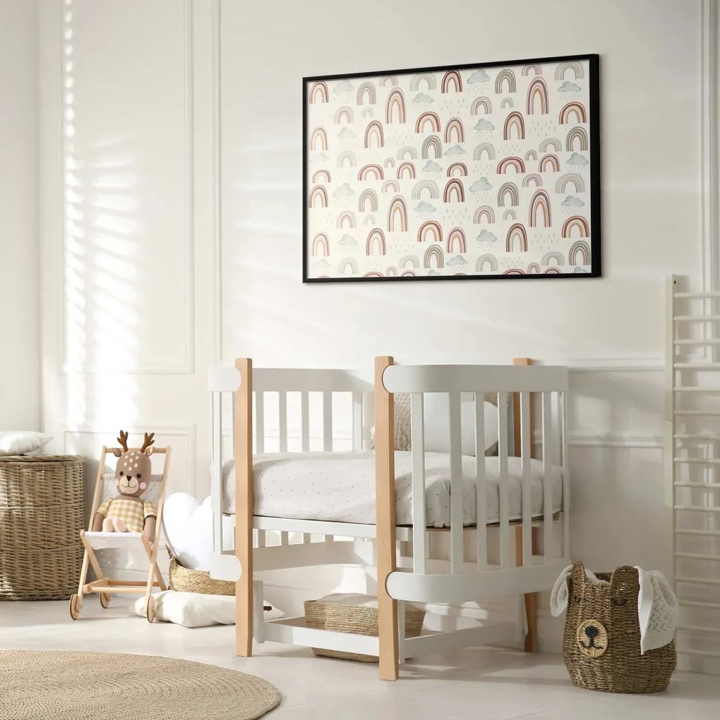Plakat Tęcza po deszczu 42x29,7 cm z ramą czarną bez marginesu ARTGEIST B