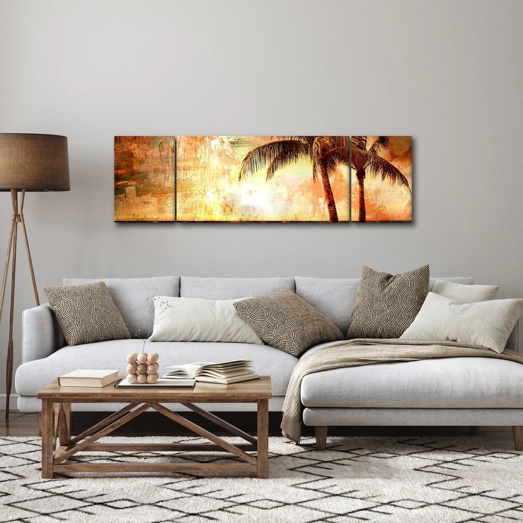 Obraz - Palmy na plaży (170x50 cm)