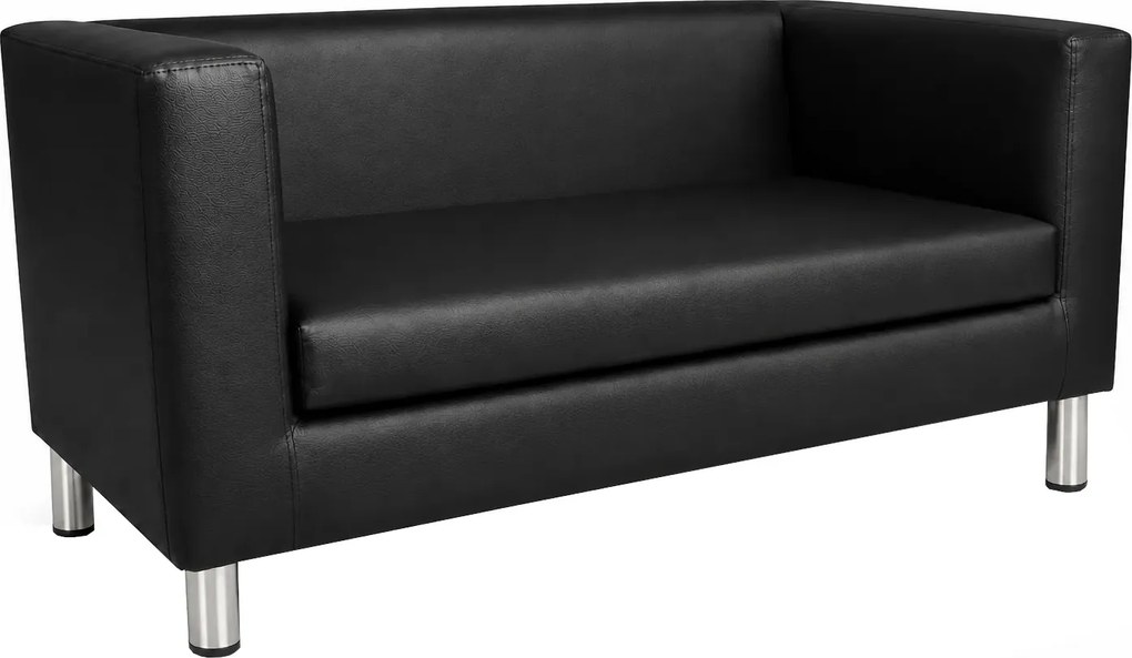 Sofa Monaco : Kolor nogi - Chrom, Kolor tkaniny - EKO-SKÓRA - 1D, Typ tkaniny - Eko-skóra , Wysokość nogi - 15 cm