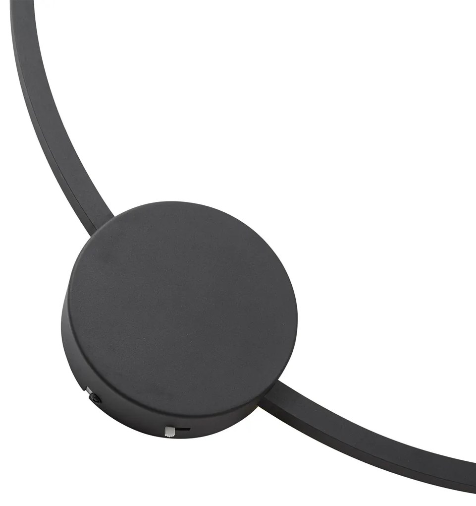 Designerska lampa ścienna czarna 67cm ze zintegrowanym LED, 3-stopniowo ściemnialna - Anello