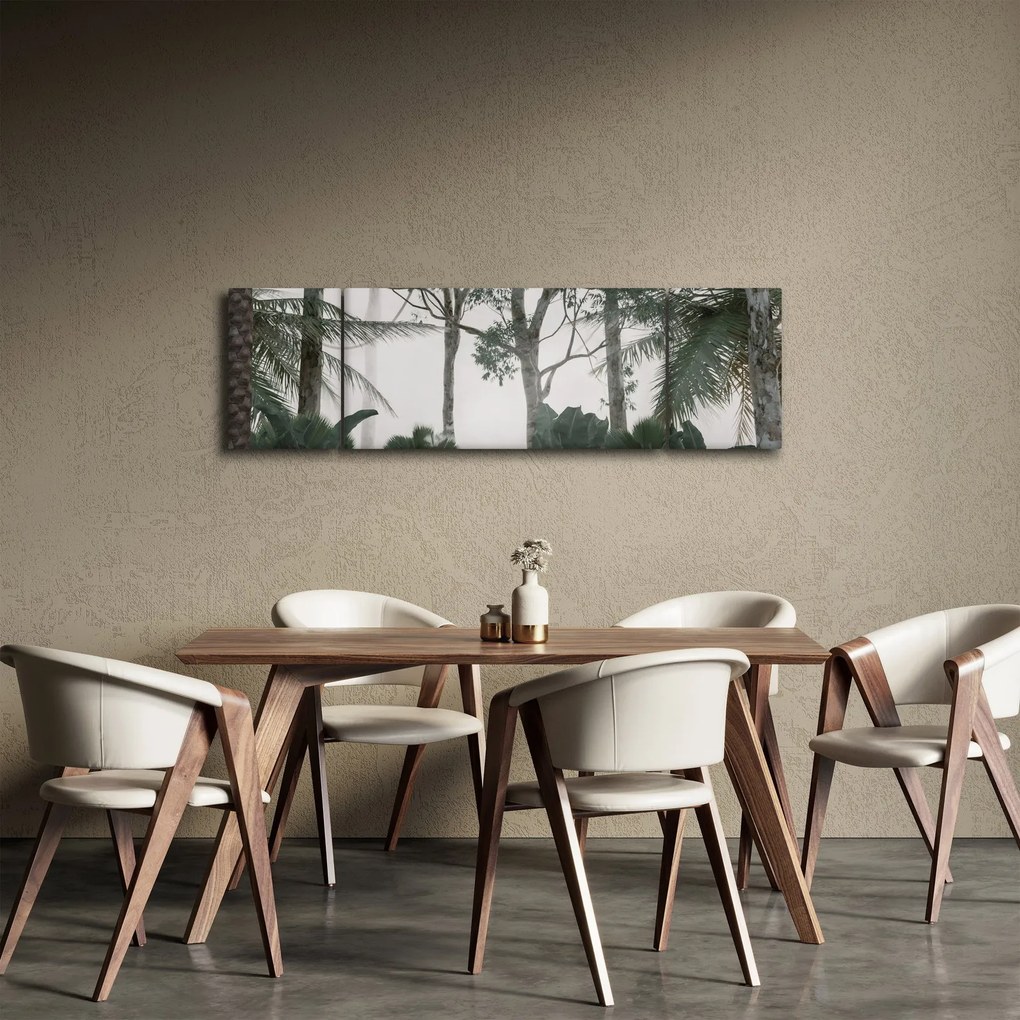 Obraz - dżungla w porannej mgle (170x50 cm)