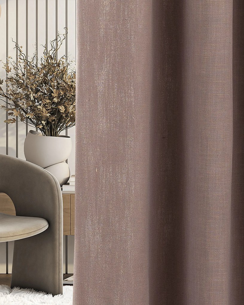 Zasłona gotowa na taśmie marszczącej 140x280cm dimmed pink 1 szt.