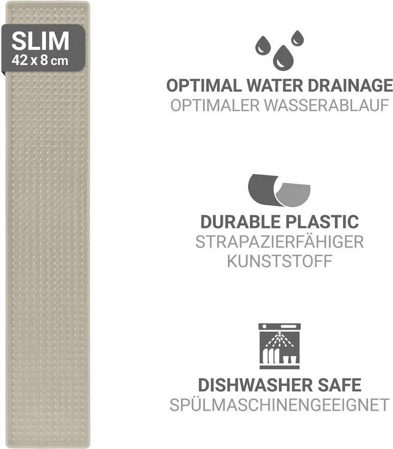 Beżowa plastikowa podkładka do naczyń 42x8 cm Slim – Wenko