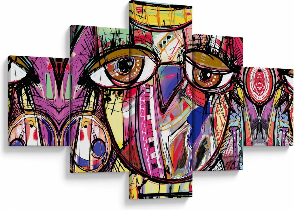 Obraz - Street art - sowa (125x70 cm)