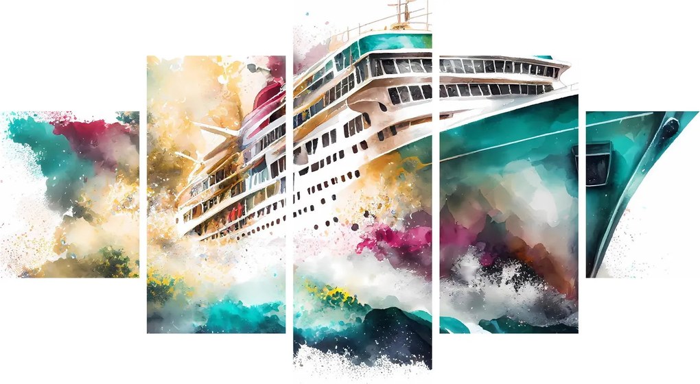 Obraz - Akwarela morska (125x70 cm)