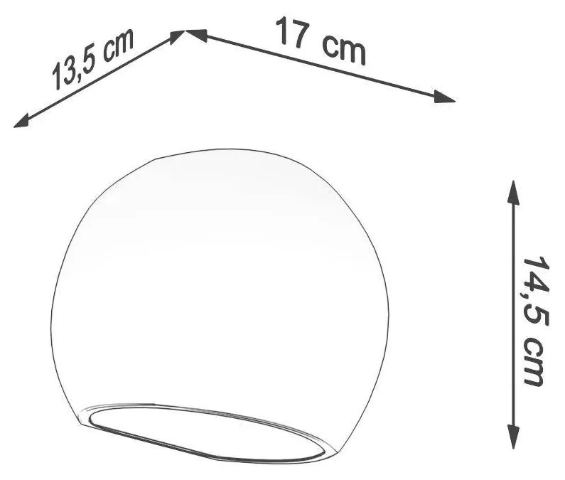 Kinkiet lakierowany GLOBE biały połysk SOLLUX  LIGHTING