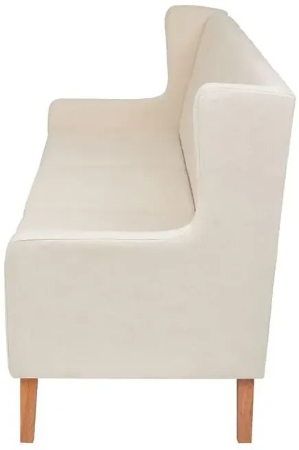 Trzyosobowa sofa Faselo 3C - kremowobiała