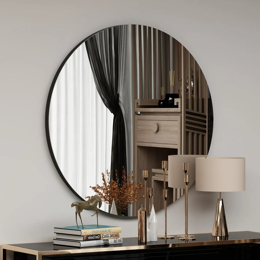 Lustro Zeos Black 70 cm