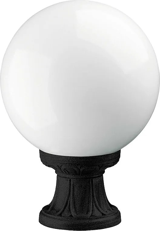 Lampa zewn?trzna INDURA GLOBO w stylu klasycznym - wys. 35 cm x g?. ø25 cm - E27 70W - kula opalowa - ?ywica - IP55 - czarny