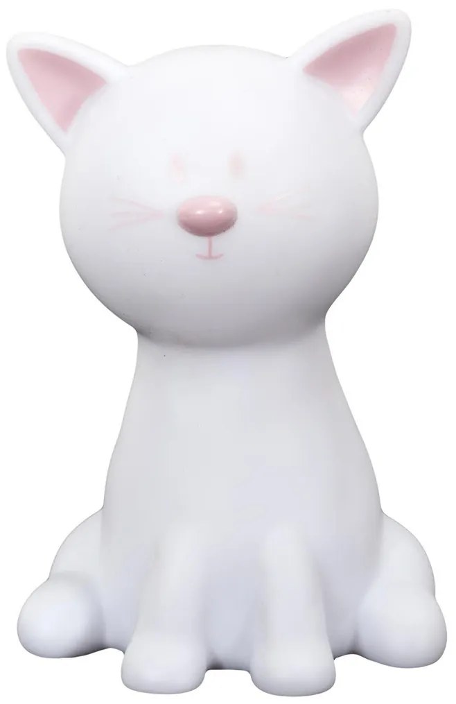 Dziecięca lampka nocna LED CATTY 19cm, biała