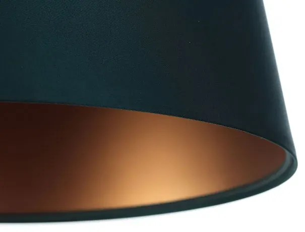 Zielono-miedziana lampa wisząca ze stożkowym abażurem - S403 P5-C04
