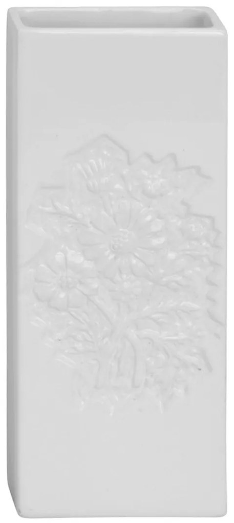 Nawilżacz powietrza ceramiczny, biały z motywem kwiatowym