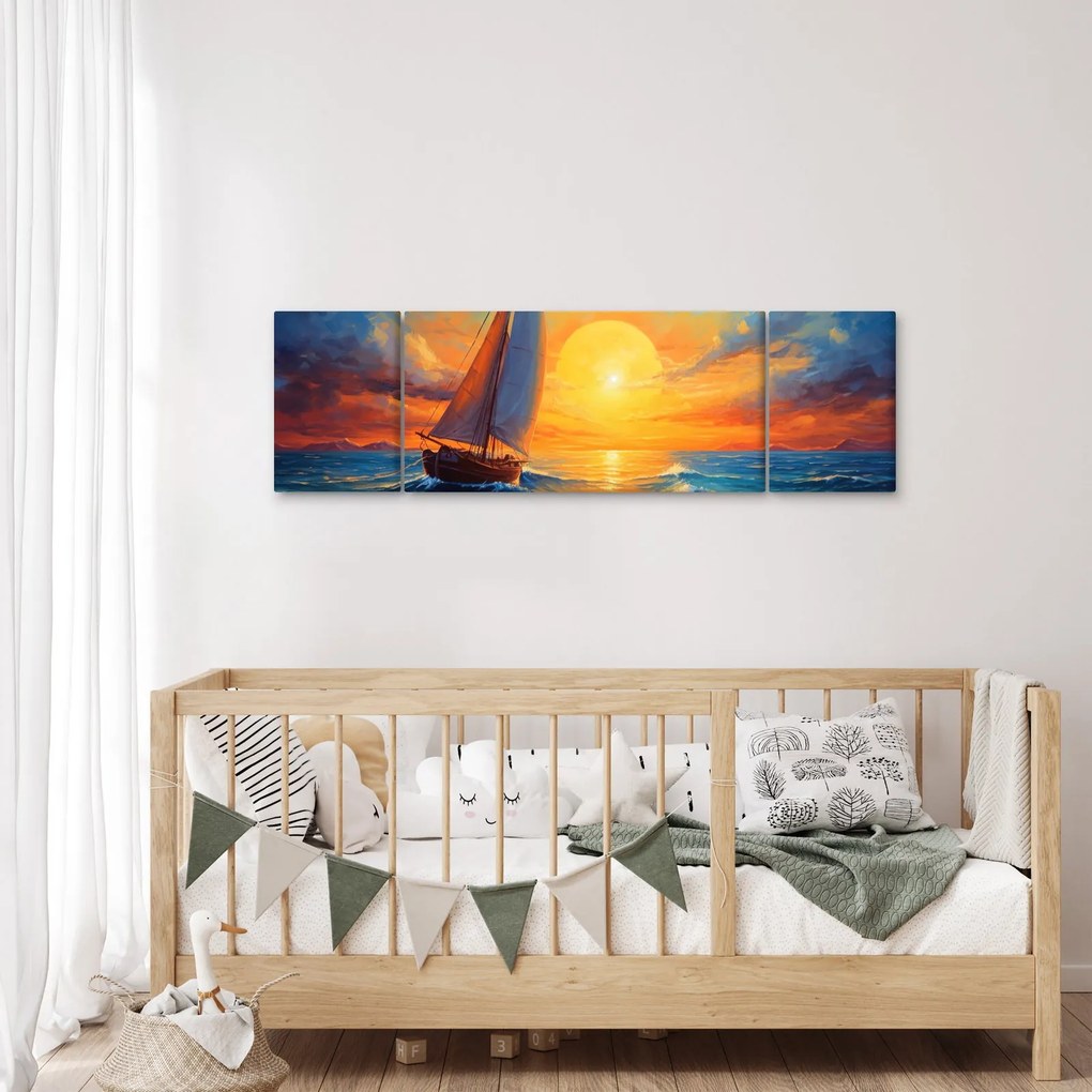 Obraz - Żaglówki (170x50 cm)
