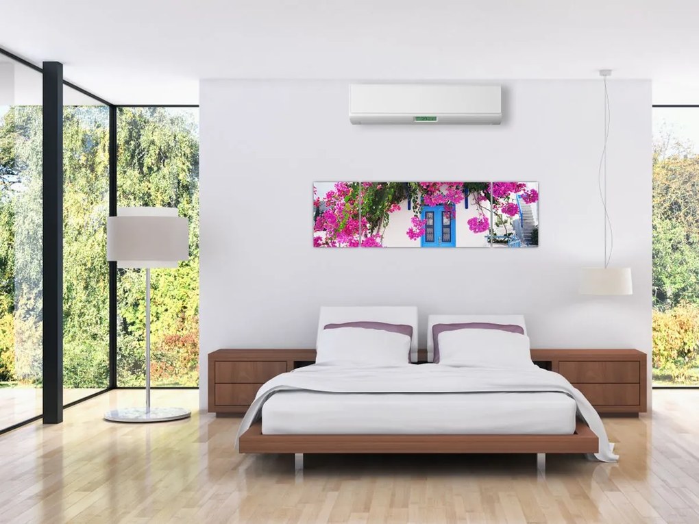 Obraz - Tradycyjny grecki dom (170x50 cm)