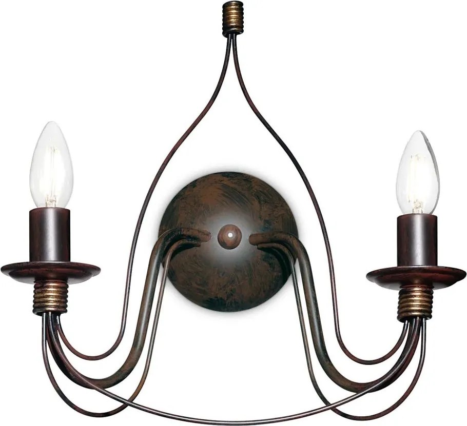 Ideal Lux - Kinkiet CORTE 2xE14/40W/230V brązowy/patyna