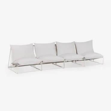 Modułowa Sofa Ogrodowa 4-częściowa Amaro Gardenia Biel - Sklum