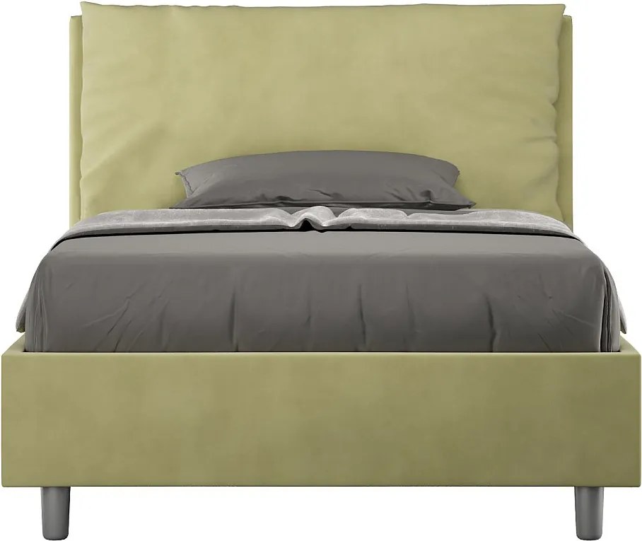 Łóżko bez stelaża tapicerowane 120x210 microfibra zielony Antea Large