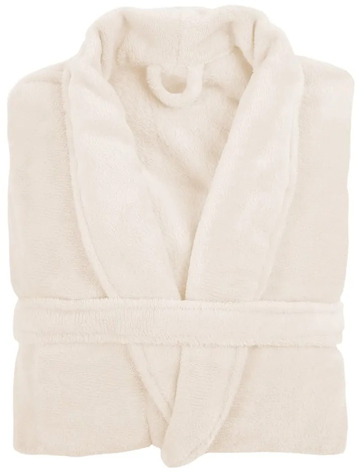 Kremowy szlafrok z mikropluszu w rozmiarze L/XL Cosy – Tiseco Home Studio