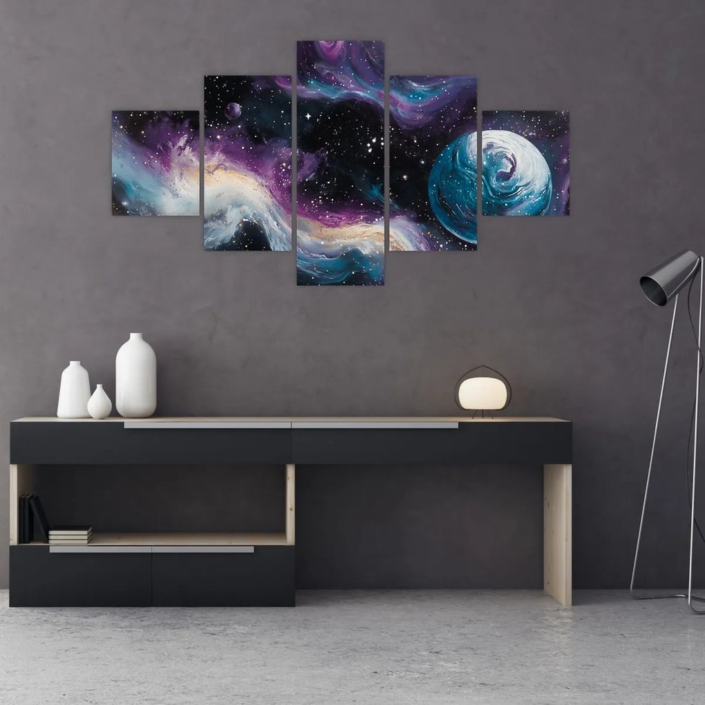 Obraz - Malowany wszechświat (125x70 cm)