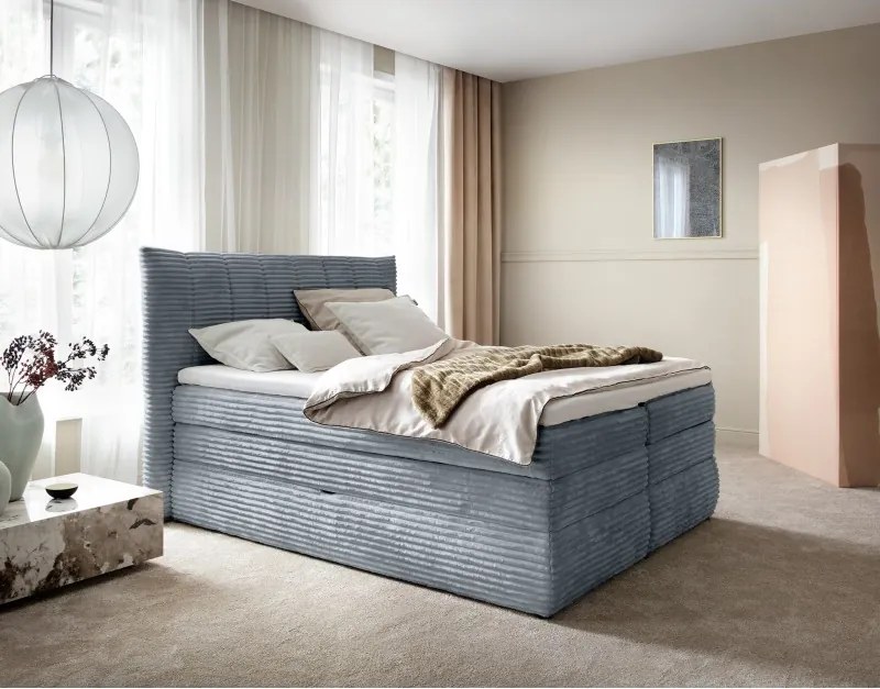 Łóżko Kontynentalne AMBER 140 Box spring 2 x pojemnik WERSAL