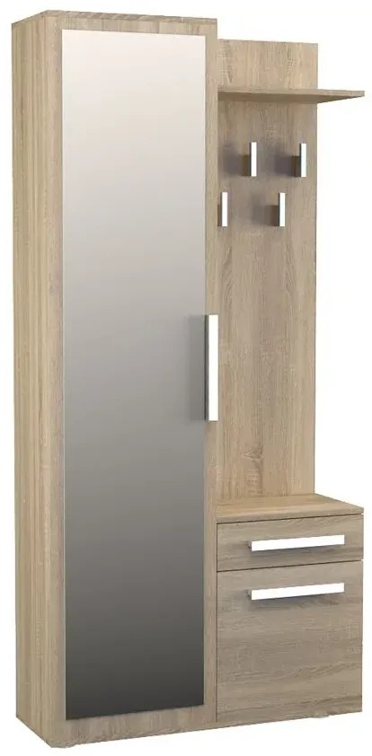 Garderoba Z Lustrem Dąb Sonoma R1-W96