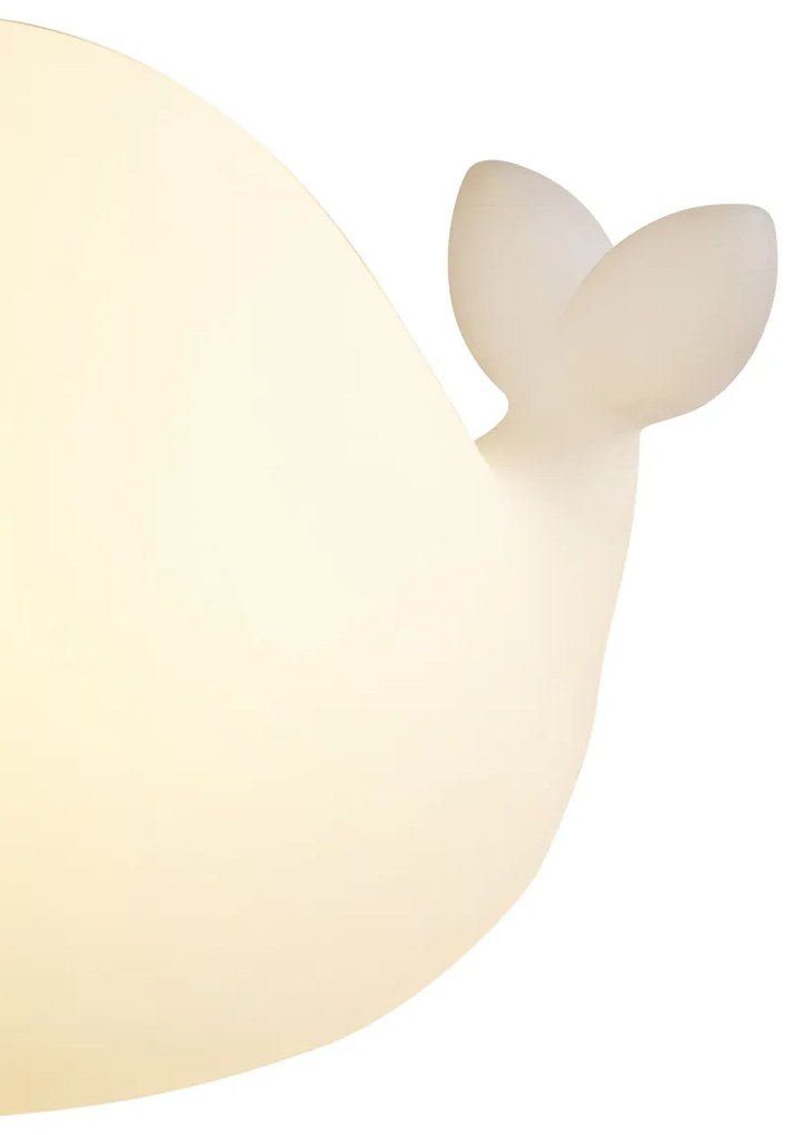 Lampa stołowa biała 30cm z ściemnialnym LED IP54 akumulatorowa - Baby Whale