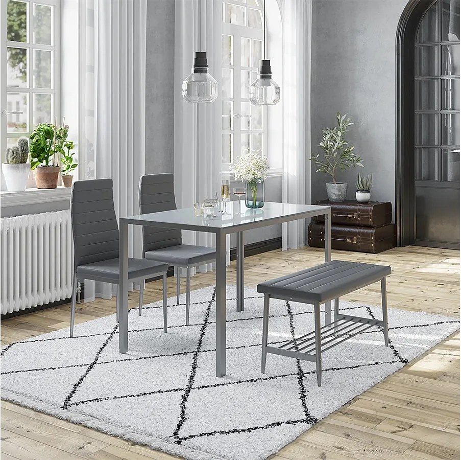 Zestaw stołowy szary 120x70x75 grand