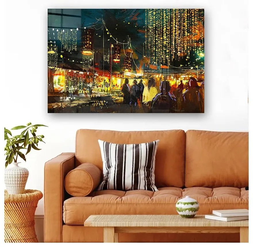 Szklany obraz 70x50 cm City Street – Wallity