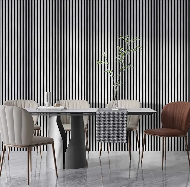 Akustyczne panele lamelowe 2 szt. biały mat E7-C67