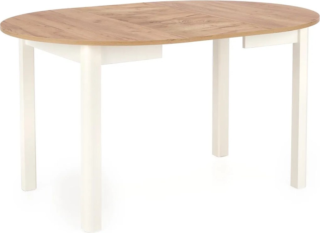 Rozkładany stół z okrągłym blatem Ringo dąb craft / biały