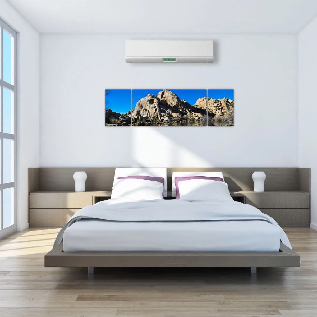 Obraz odbicia skał (170x50 cm)