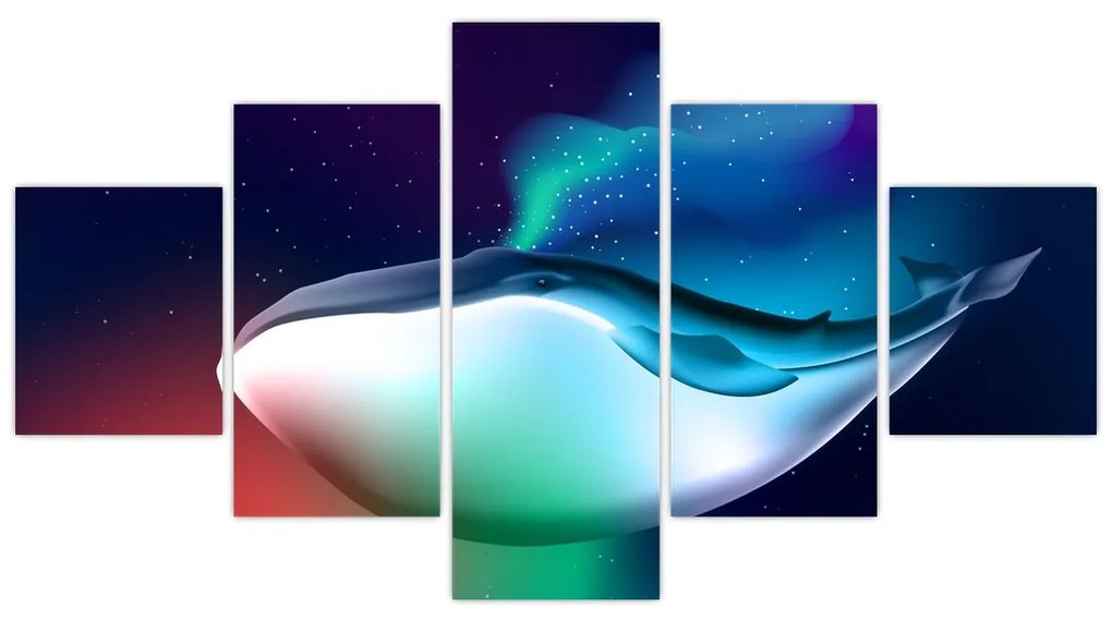 Obraz - Kosmiczny wieloryb (125x70 cm)