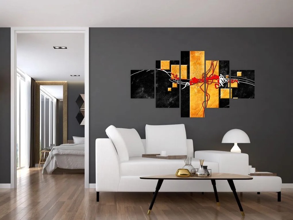 Abstrakcyjny obraz - Tancerka (125x70 cm)