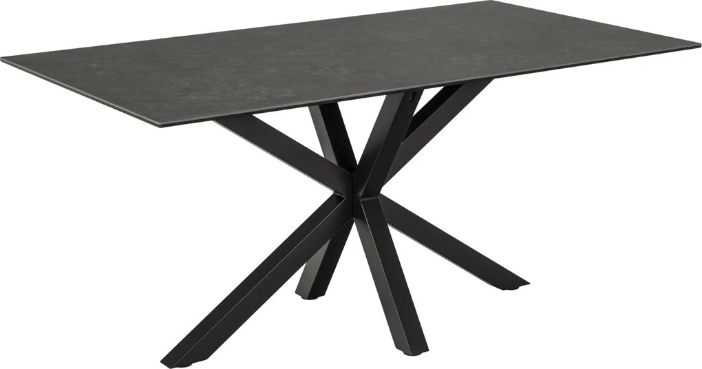 Czarny stół z ceramicznym blatem Heaven 160x90